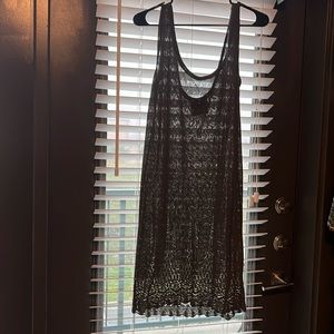 Original sample from DKNY 90s vintage sheer grey slip dress OS.